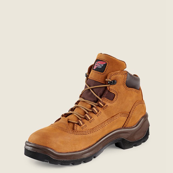 Red Wing Work Boots Brown - Womens Flexbond - 5-inch Waterproof Safety Toe - 7168-MJWSU